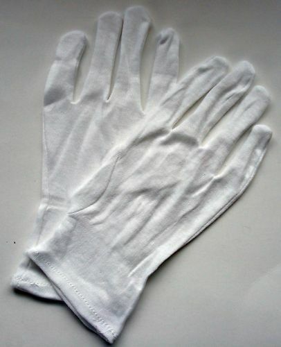 12 x Pairs of Medium Cotton Waiting Gloves Catering Waiter Waitress Serving