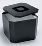 Square Ice Bucket Black 4 Litre/7 pints Each