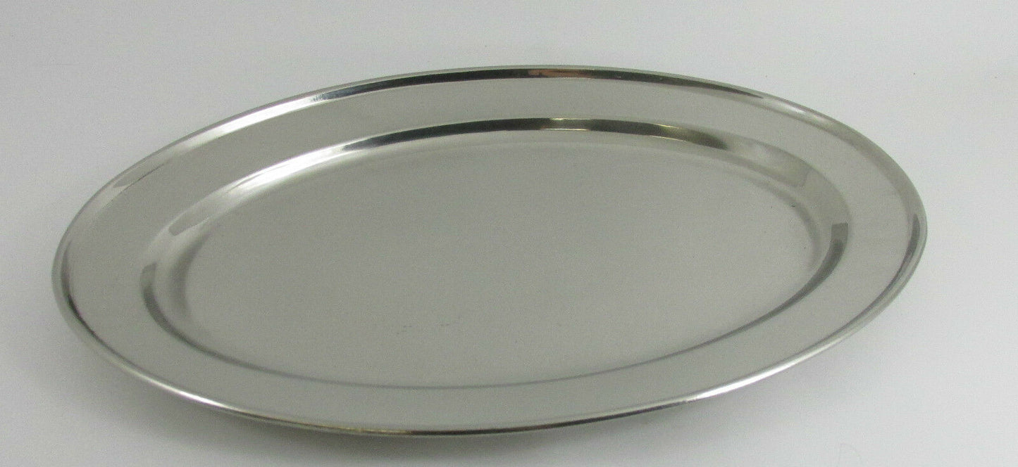 22" 55cm Oval Flats S/Steel