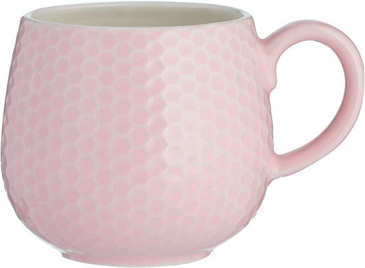 Embossed Honeycomb Pink Mug