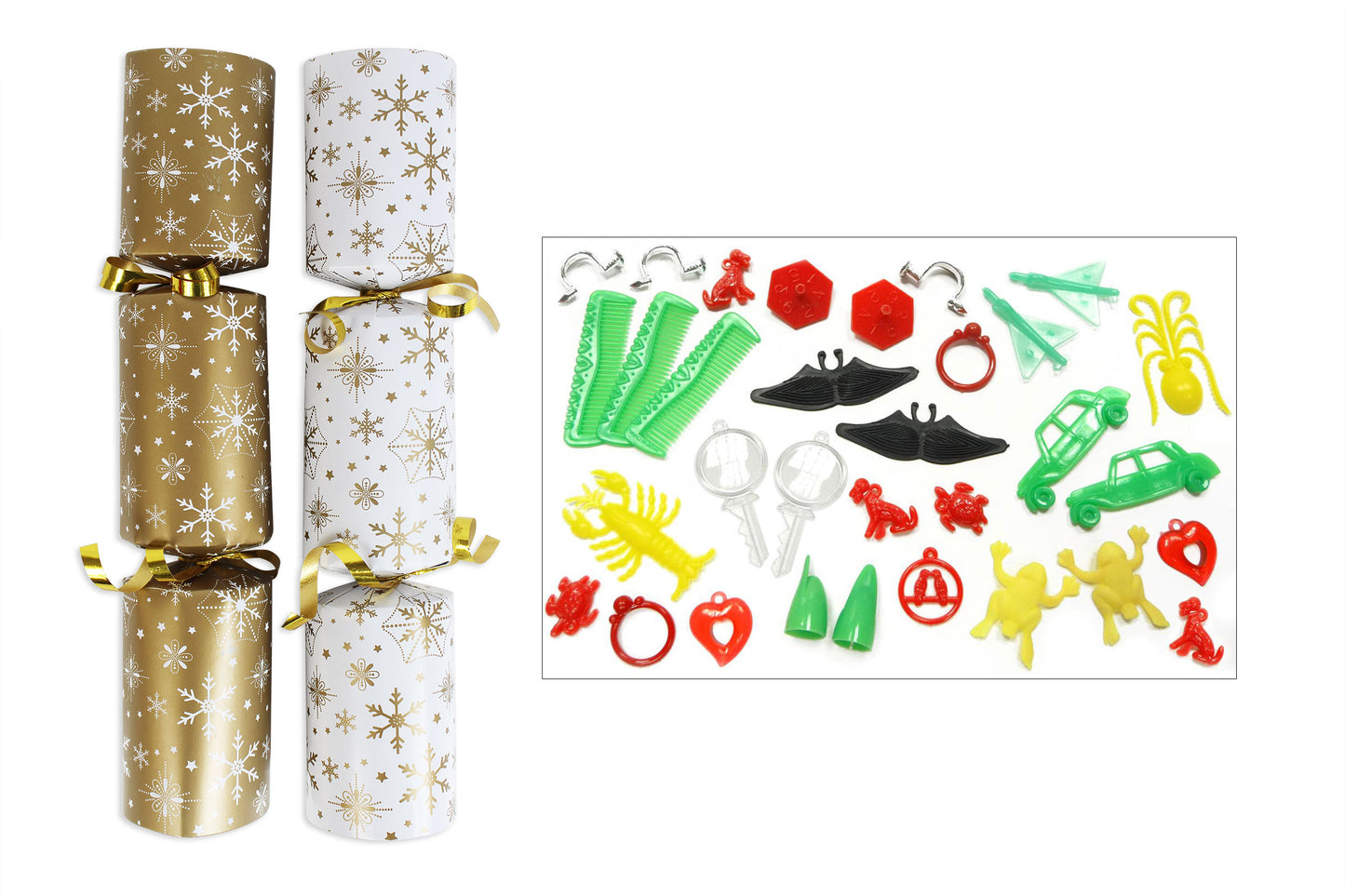 10" Gold & Cream Snowflake Catering Crackers Per 50