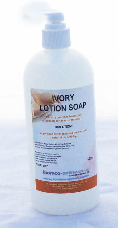 Thomco' Ivory Lotion Soap 6 x 500ml Pumps