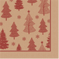 33cm 2Ply Red Xmas Trees Kraft Serviettes Per 100