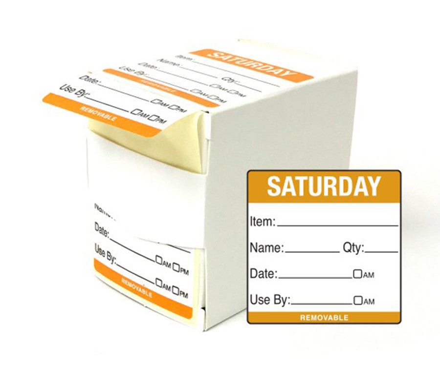 Saturday' 50mm Food Rotation Label