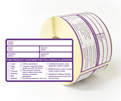 Allergen Food Labels 50x50mm