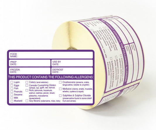 Allergen Food Labels 50x50mm