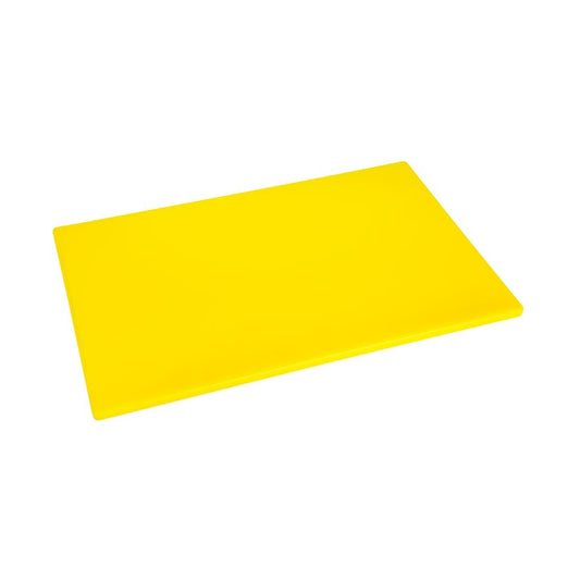 18"X12" Hygiplas Low Density Yellow Chopping Board Cooked Meat