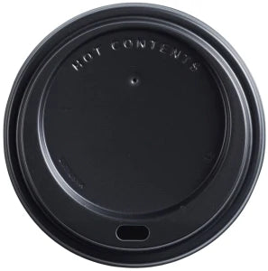 Black 10-16oz Domed Sip Thru Lid