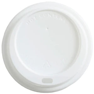 White 10oz-16oz Domed Sip Thru Lid