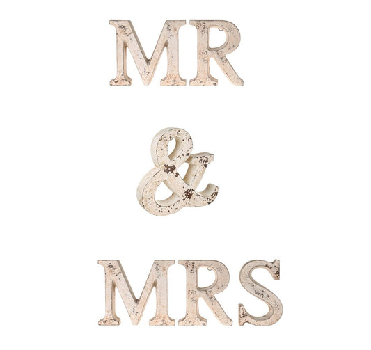 Cement Letters Mr & Mrs